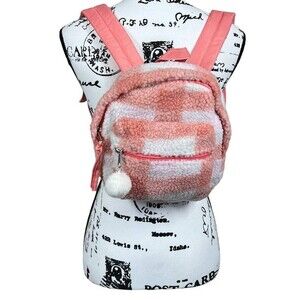 Mini Backpack Cat & Jack   pink and white Plaid Sherpa Mini Backpack size S